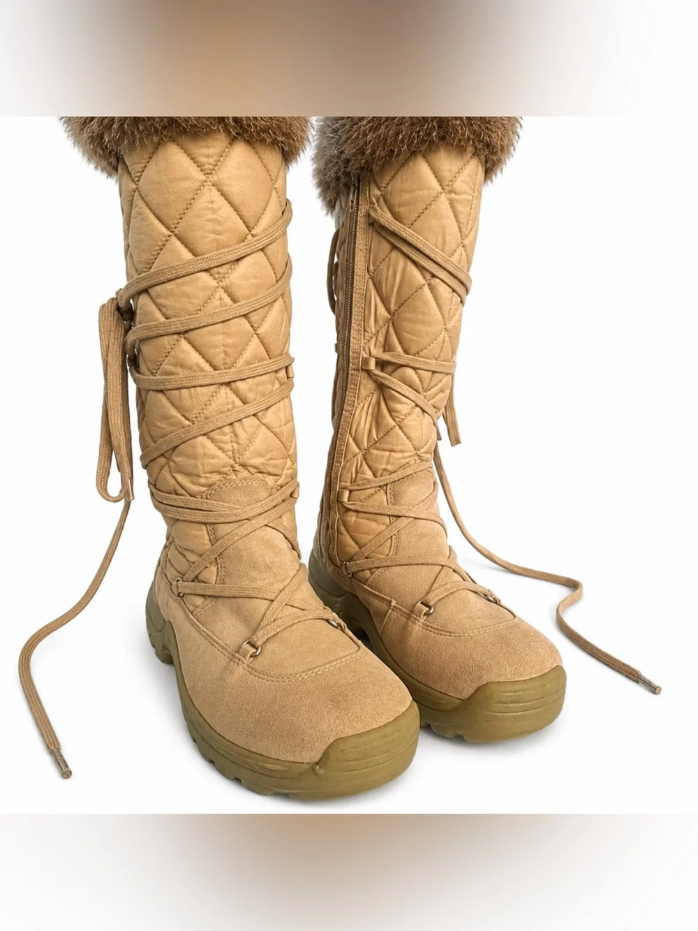 Vintage Y2K 2008 American Eagle Real Rabbit Fur Snow Bunny Boots